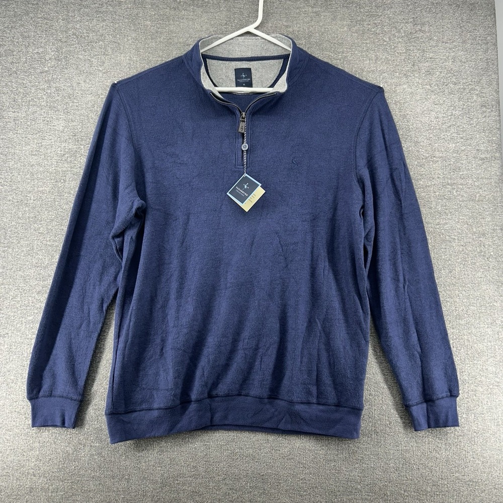 Tailorbyrd Collection 1/4‎ Zip Sweater Men Size XL Navy Blue NEW
